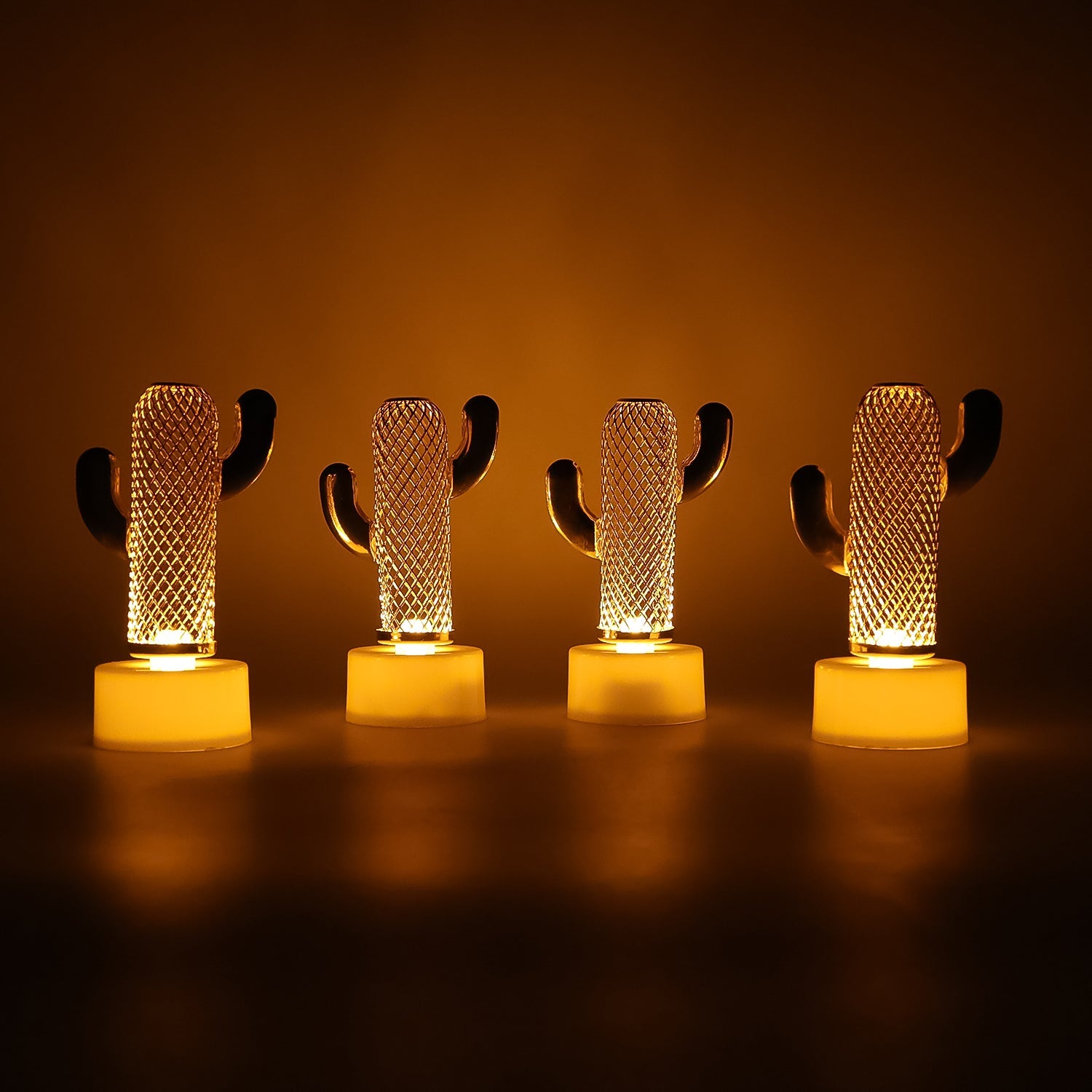Decorative Cactus Shaped Flameless LED Candles (4 Pc) Decorative Cactus Shaped Flameless LED Candles (4 Pc)